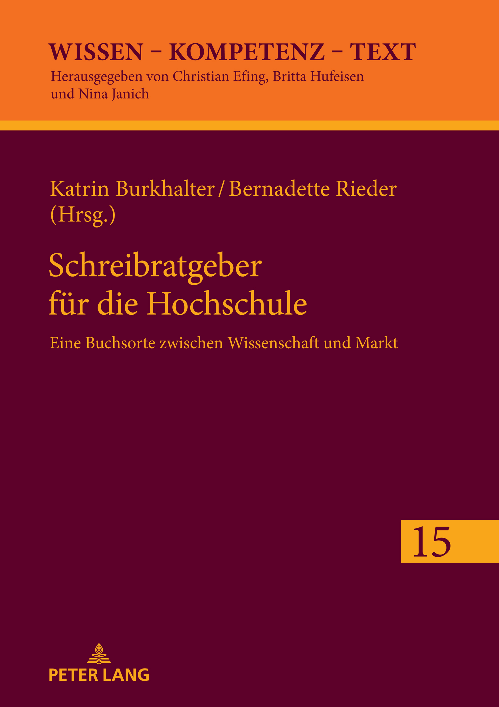 Buchcover wissenschaftlicher Sammelband über Schreibratgeber